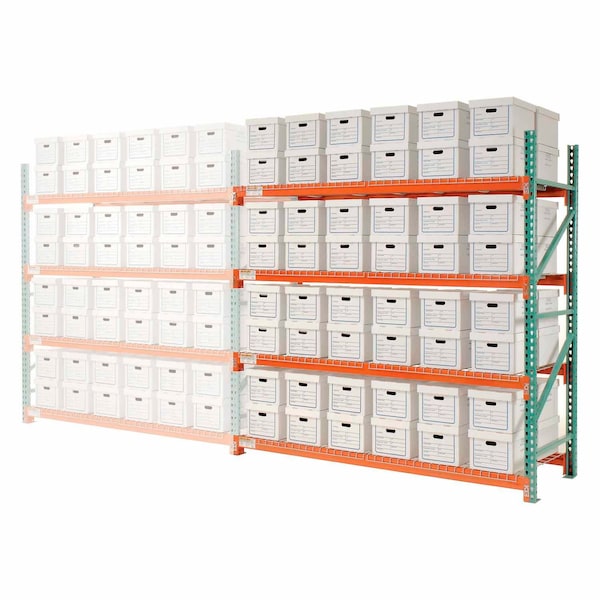 Global Industrial Record Storage Rack Add-On Letter Legal 96W x 36D x 96H 258208N - main